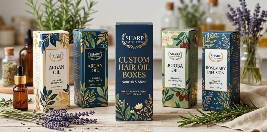 Custom Hair Oil Boxes